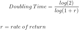 Doubling Time Formula