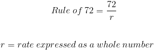Rule of 72 Formula