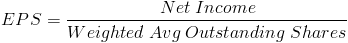 Earnings Per Share Formula