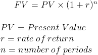 Future Value Alternative Formula