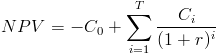 Net Present Value Alternative Formula