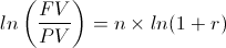 FV and PV using logarithms