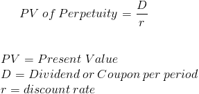 Perpetuity PV Formula